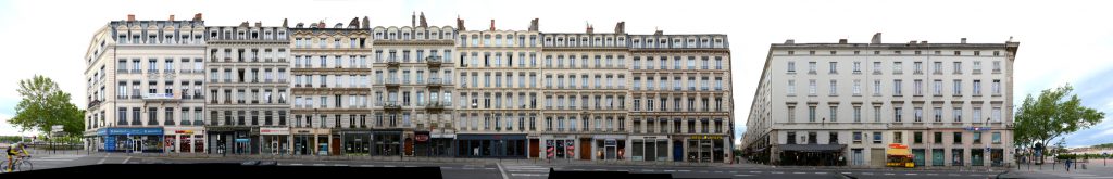 Lyon streetview street front panorama