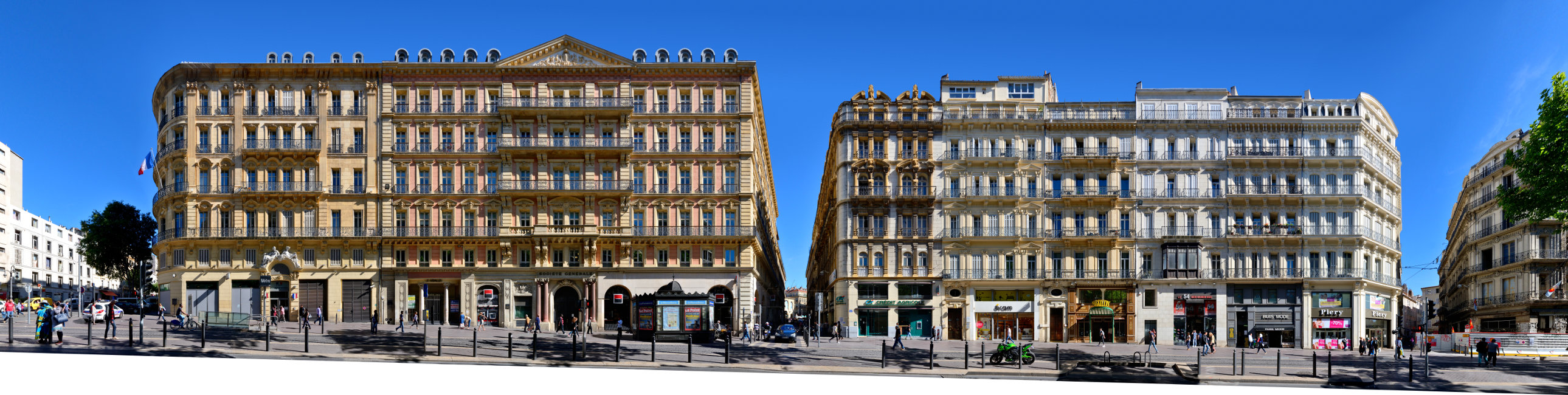 Marseille La Canebiere street front streetview panorama Facades
