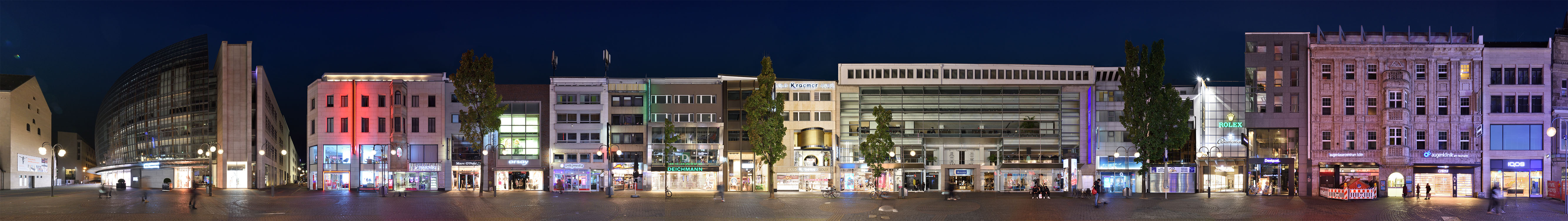 Schildergasse, Einkaufsstrasse in Köln, Shopping, NRW Westdeutschland Nachtansicht nightview